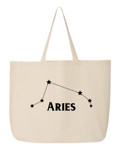 Zodiac Constellation Tote Bag