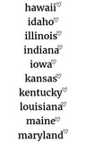 State Heart Decal - Medium