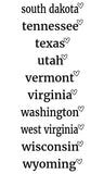 State Heart Decal - Large